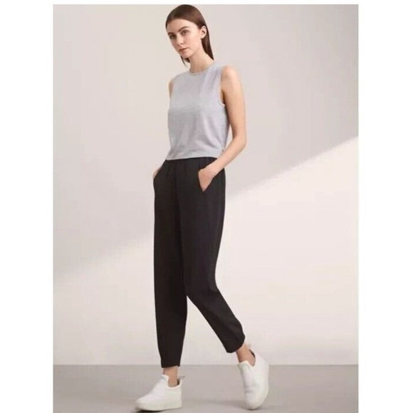 Aritzia Babaton Dexter pants black joggers elastic waist stretchy crop high rise - Picture 1 of 16
